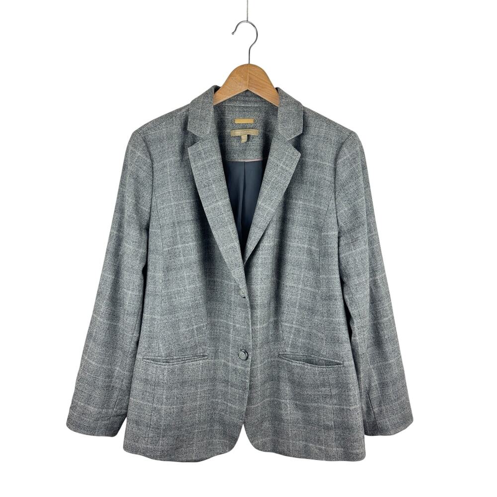 Talbots Italian Wool Plaid Blazer